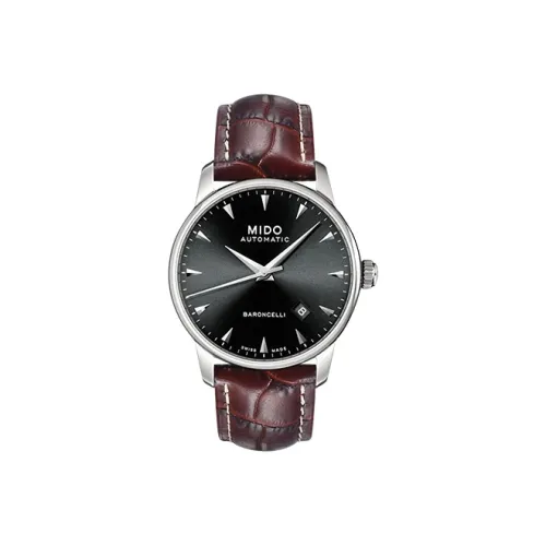 MIDO Автоматический Механический Механизм Мужские Часы Baroncelli 38 мм Черные