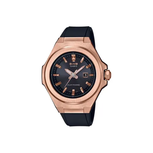 CASIO Baby G MS Collection Кварцевый механизм Смольный ремешок Часы Женские Черный циферблат