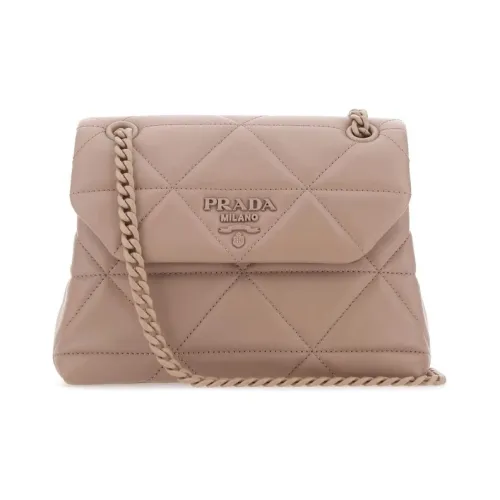 PRADA Напп Кожа Плечевая Сумка Маленькая Унисекс Light Розовый