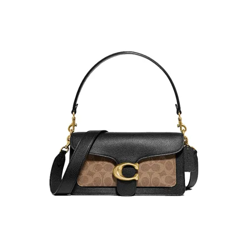 COACH Tabby Холщовая кожа GOD OF Вино Сумка Сумка через плечо Женская Черная Коричневая Многоцветная