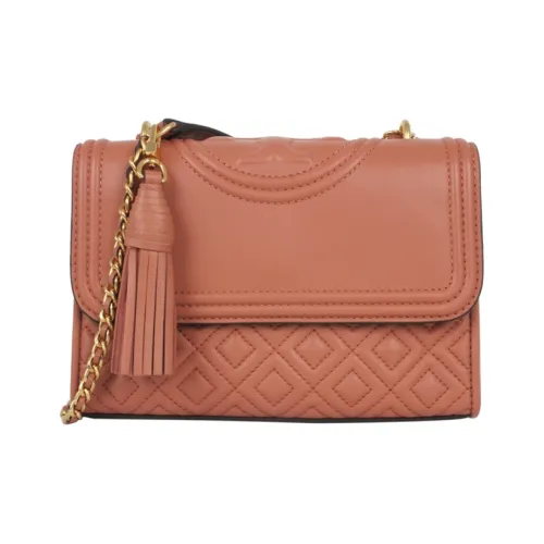 TORY BURCH Fleming Sheepskin One Shoulder Crossbody Small Women's Coral
