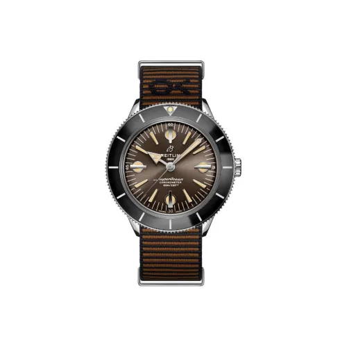 BREITLING Автоматический Механический Часы Мужские Super Ocean Culture Collection 42 мм Коричневый