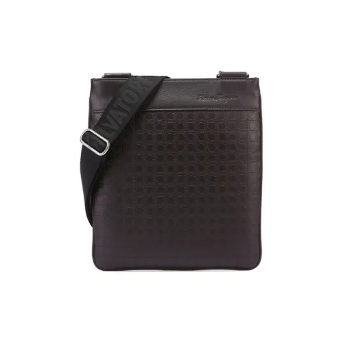 FERRAGAMO Кожа Сумка через плечо Стандартная Мужская Кофейная