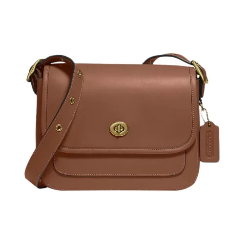 COACH RAMBLER Сумка через плечо из коровьей кожи маленькая женская коричневая