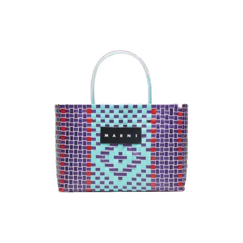 MARNI Полипропиленовая Тоут Сумка Сумка для покупок Женская Сумка Светло-Синий Многоцветный