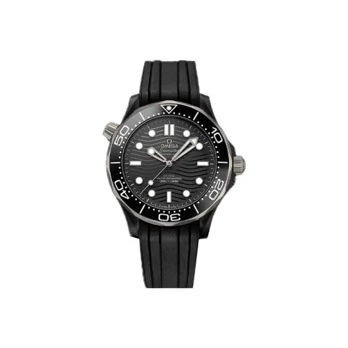 OMEGA Автоматический Механический Часы для Плавания Seahorse Series 300m 43,5 мм Черные