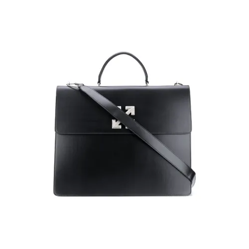 OFF Белый Кожа Через плечо Сумка Большая Унисекс Черный