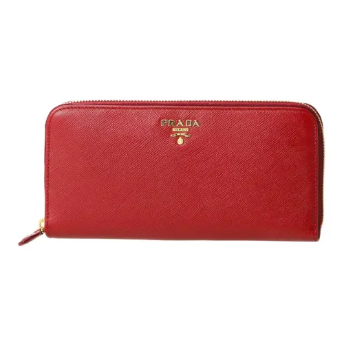 PRADA Кожа Кошелек Женские Красный