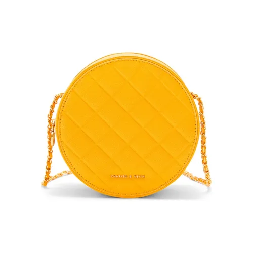 CHARLES KEITH Микрофибра Синтетическая Кожа Круглая Сумка Маленькая Круглая Сумка Сумка через плечо Женская Черная