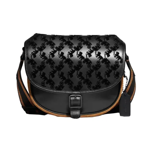 COACH Hitch Кожа Сумка через плечо Средняя Мужская Черная