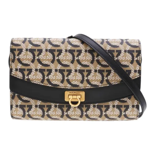 Ferragamo Сумка из коровьей кожи одно плечо ручная сумка через плечо мини женская многоцветная