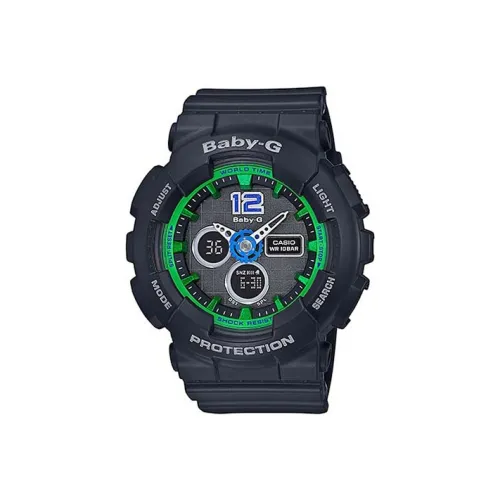 CASIO Малыш G Коллекция Кварцевый механизм Смольный ремешок Часы Женские Зеленый циферблат