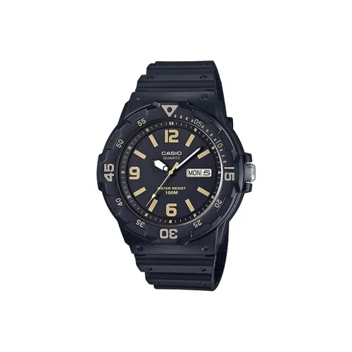 CASIO Кварцевый механизм Мужской YOUTH Collection MRW Круглый Disk THREE Булавка Часы 47,9mm*44,6mm Черный