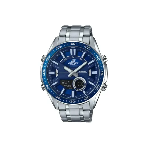 CASIO EDIFICE Collection Кварцевый механизм нержавеющая сталь ремешок часы для мужчин синий циферблат EFV C100D 2