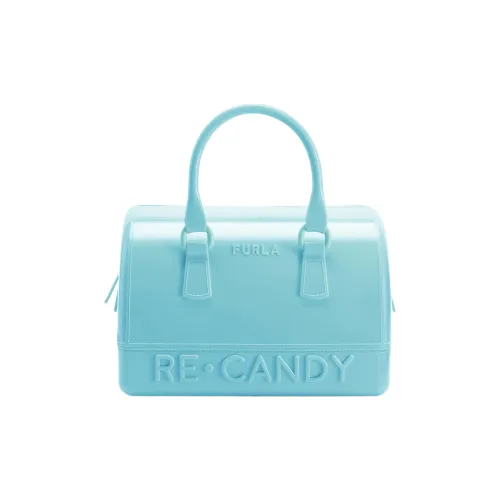 Furla Переработанный термопластичный полиуретан Сумка через плечо Сумка среднего размера Женская Синяя