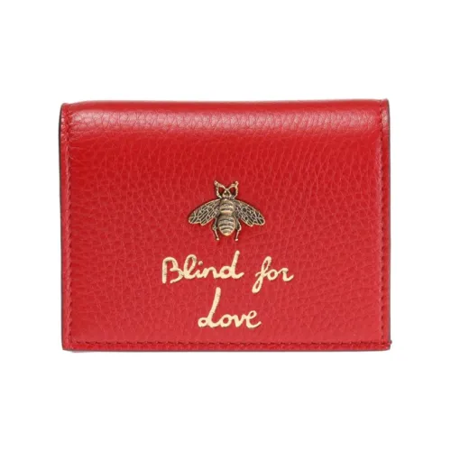 GUCCI Кожа Кошелек Держатель для карт Стандартный Женский Красный