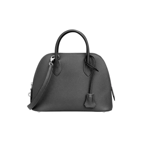 HERMES Bolide Epsom Телячья кожа Bowling Сумка Сумка через плечо Сумка Женская 89 Черная