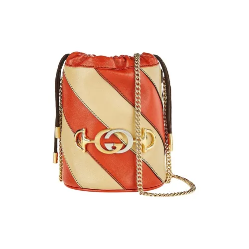 GUCCI Zumi Кожа Сумка через плечо Мини Женская Красная и Бежевая