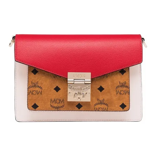 MCM Patricia Visetos Коровья кожа Аккордеонная сумка Сумка через плечо Сумка на плечо Женская Многоцветная
