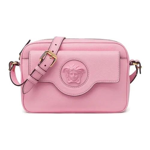 VERSACE La Medusa Кожа Camera Сумка Сумка через плечо Женская Розовая