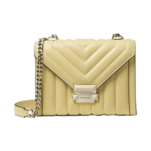 MICHAEL KORS Whitney Кожа Сумка через плечо Маленькая Женская Светло-желтая
