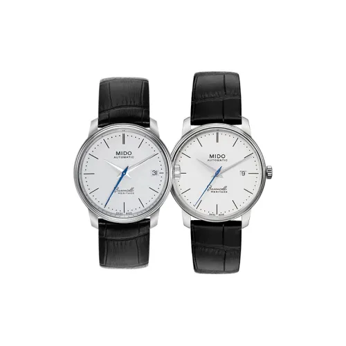 Mido Belem Cereli Series Автоматический Механический Механизм Унисекс Часы 33 мм Белый Циферблат Корпус из Нержавеющей Стали Кожаный Ремешок