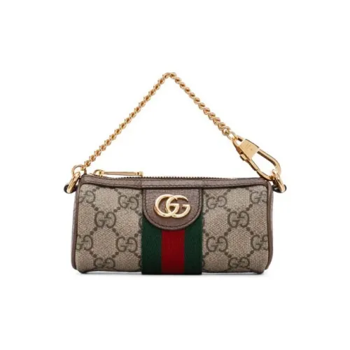 GUCCI Ophidia Холст с кожей Сумка Цилиндрическая сумка Мелочь Кошелек Обычный Женские Эбеновый
