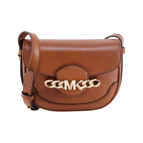 MICHAEL KORS Hally Коровья кожа Седло Сумка Сумка через плечо Сумка среднего размера Женская Коричневая