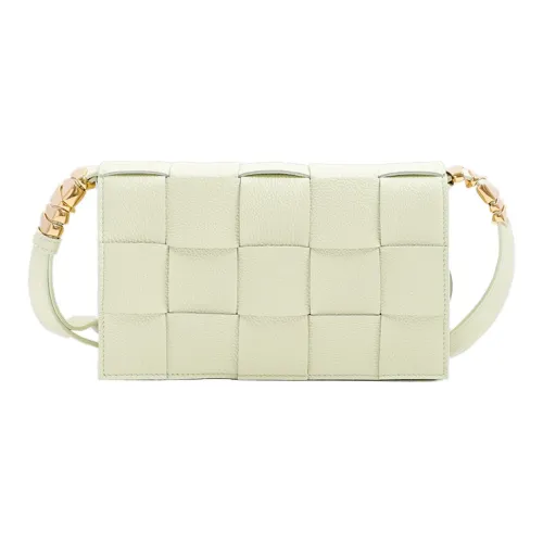 Bottega Veneta Cassette Корова Кожа Tofu Сумка Camera Сумка Сумка через плечо Сумка на плечо Unisex Light Зеленый