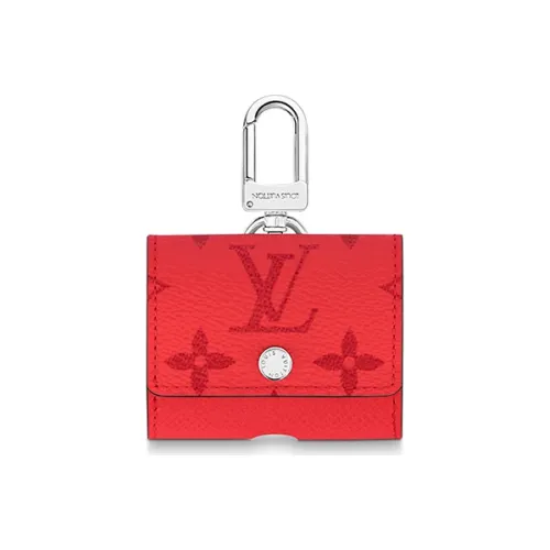 LOUIS VUITTON LOUIS VUITTON сумки Холст TAïGA кожа Чехол для наушников Унисекс Рубиновый красный