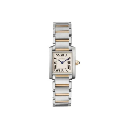 Cartier Часы Tank Française Маленькая Модель, Кварцевый Механизм, Сталь