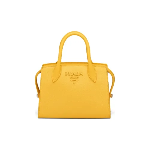 PRADA Saffiano кожа сумка через плечо сумка на плечо женская желтая