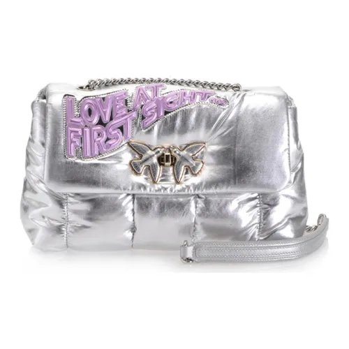 PINKO ПУ (полиуретан) Сумка через плечо Средняя Женская Серебряный