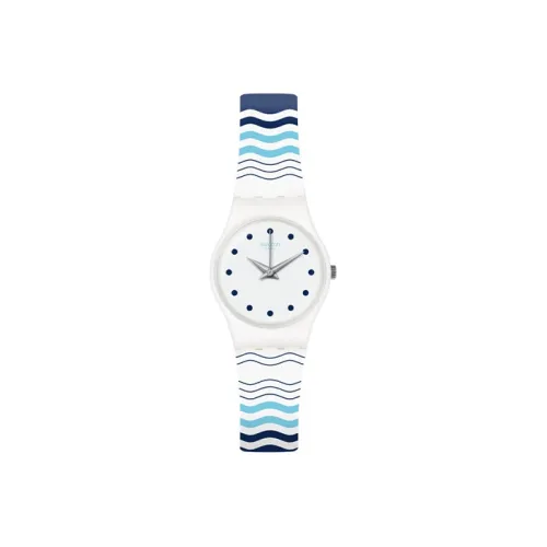 SWATCH ORIGINALS Collection Кварцевый механизм Женские часы 25 мм Белый циферблат Пластиковый корпус Часы Силиконовый ремешок