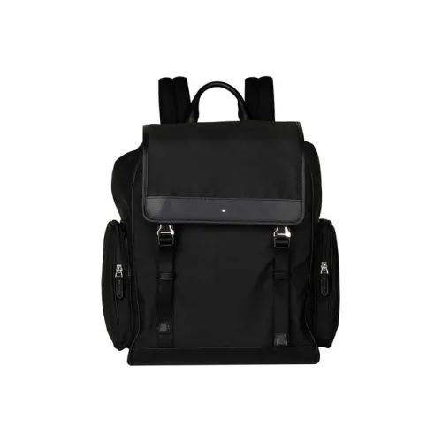 MONTBLANC Холст и Кожа Рюкзак Средний Мужской Черный