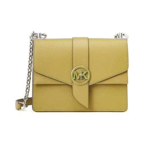 MICHAEL KORS Greenwich Коровья кожа Сумка через плечо Маленькая Женская Светло-оливковый Зеленый