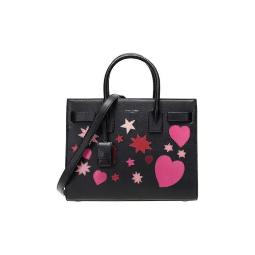 SAINT LAURENT SAC DE JOUR Кожа Аккордеонная сумка Сумка на одно плечо Обычная Женская Черная Розовая