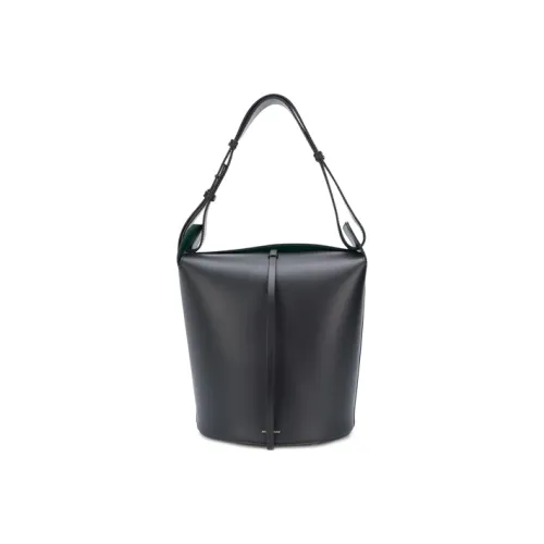 Burberry Корова Кожа Ведрообразная Сумка Большая Женская Черная