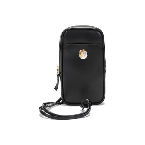 VERSACE Чехол для мобильного телефона из кожи подвесная сумка сумка через плечо стандартная мужская черная