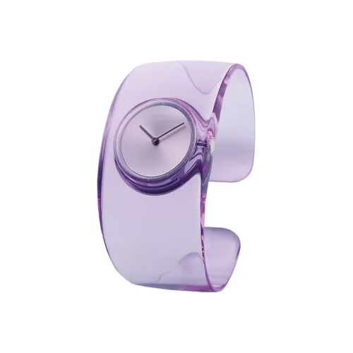 ISSEY MIYAKE O Series Кварцевый механизм Смола Ремешок Часы Унисекс Фиолетовый Циферблат Часы NY0W003Y