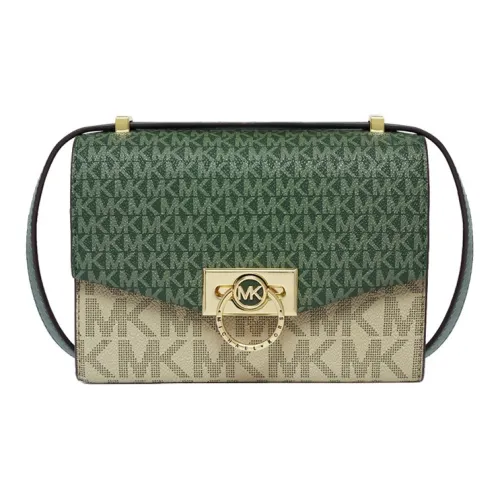 MICHAEL KORS Hendri Искусственная кожа Курьерская сумка Сумка через плечо Мини Женская Темно-зеленый и Армейский зеленый