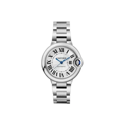 CARTIER Автоматический Механический Movement Женские Часы из коллекции Blue Balloon, 33 мм, серебряные