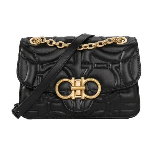 Ferragamo Сумка через плечо из коровьей кожи женская черная