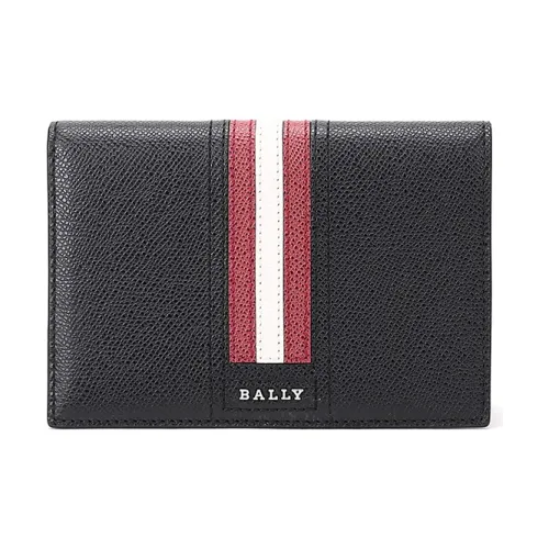 BALLY Кожа Паспорт Кошелек Держатель для карт Мужской Черный