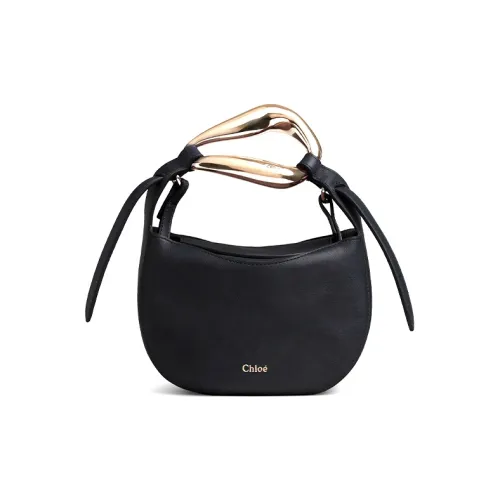 Chloe Рельефная Телячья Кожа Сумка через плечо Сумка Маленькая Женская Full Синий Черный