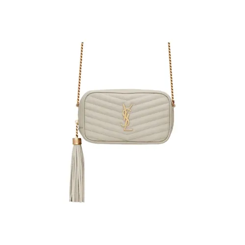 SAINT LAURENT LOU Стеганый кожа Camera сумка сумка через плечо плечевая сумка женская белая
