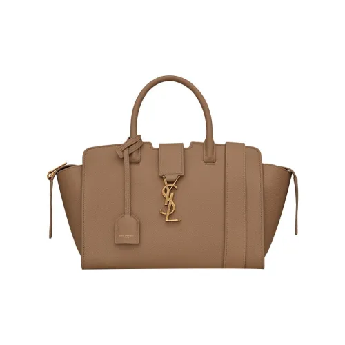 SAINT LAURENT GRAIN LEATHER Тоут Сумка Унисекс Тауповый