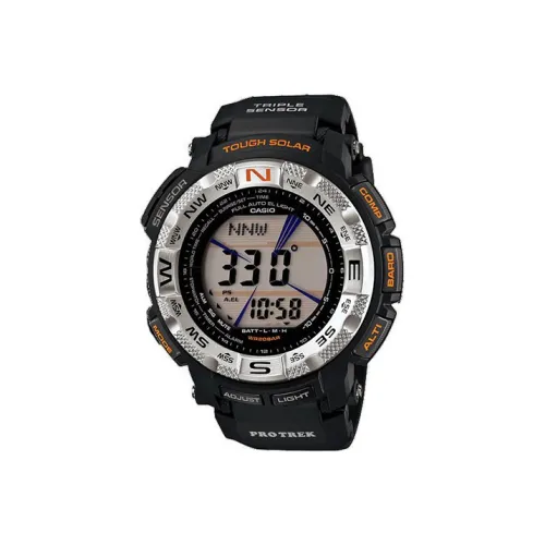 CASIO PRO TREK Солнечный Кварцевый механизм Смольный ремешок Часы Мужские Циферблат Серый