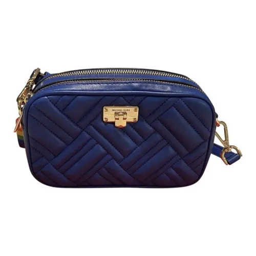 MICHAEL KORS Peyton кожаная сумка Camera сумка через плечо женская синяя