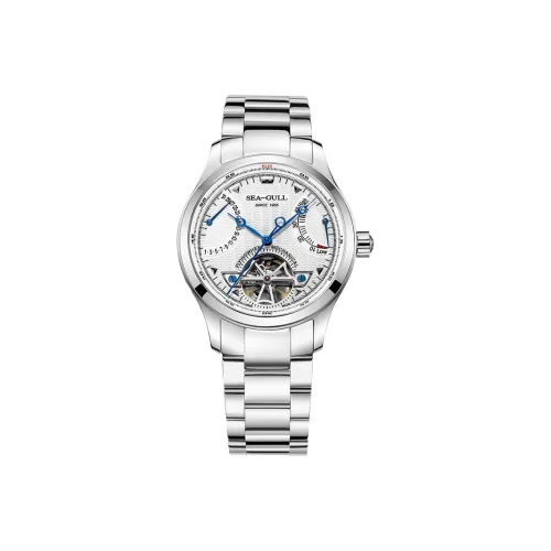 Sea Gull Masterpiece Collection Автоматический Механический Механизм Стальной Ремешок Часы Мужские Белый Циферблат